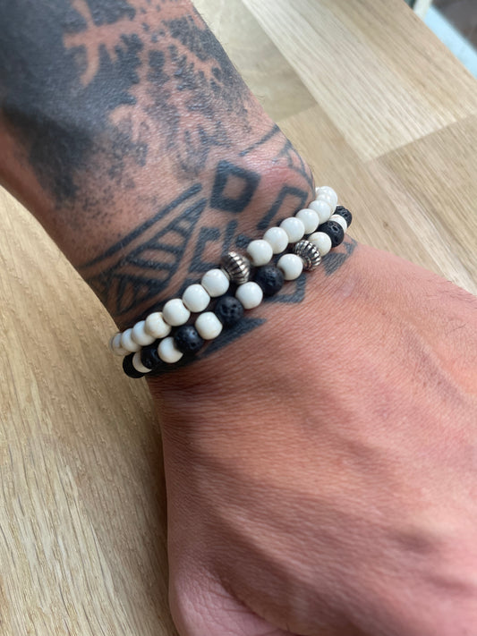 Armband Pure White | Natuursteen