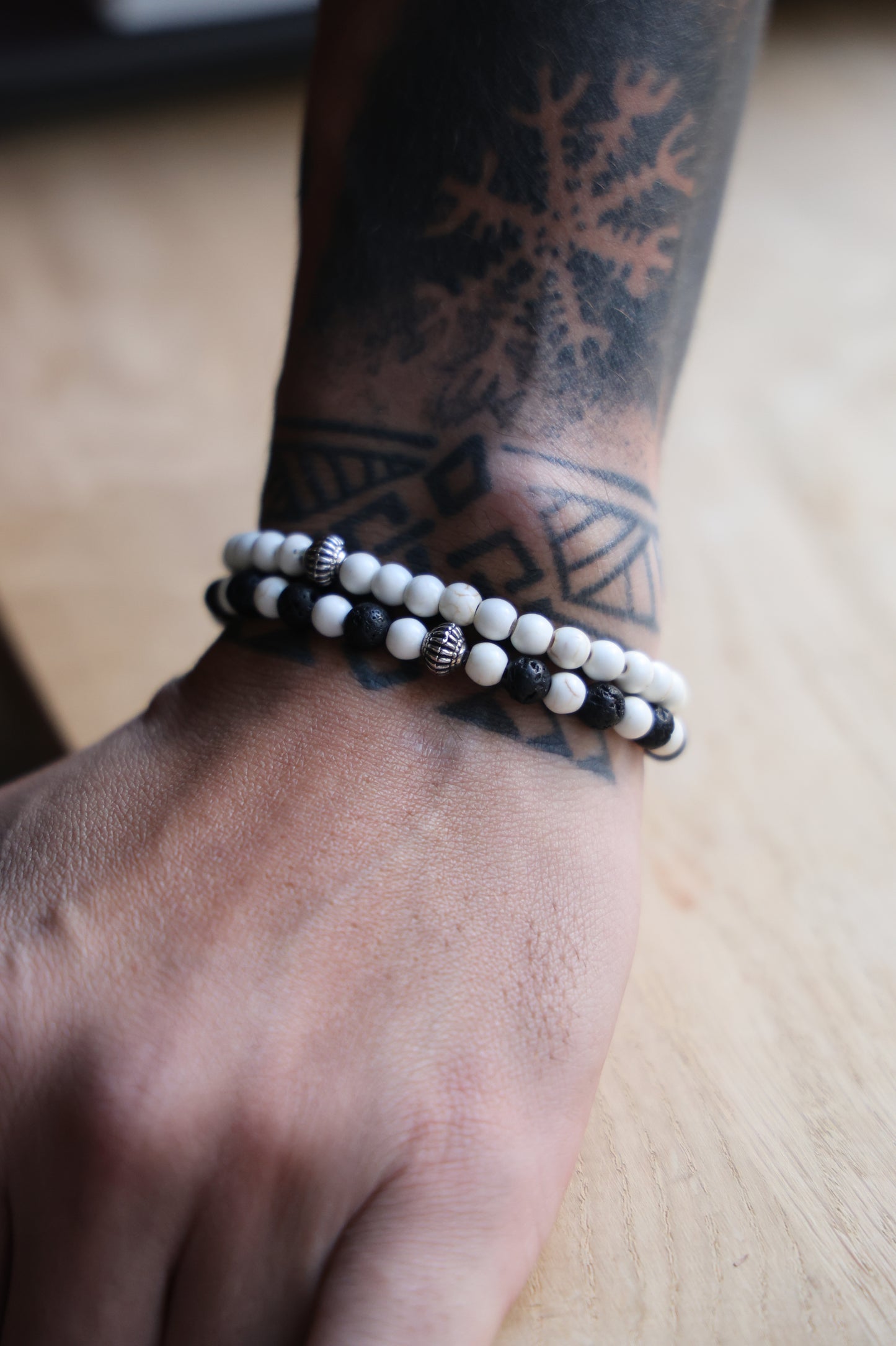 Armband Pure White | Natuursteen