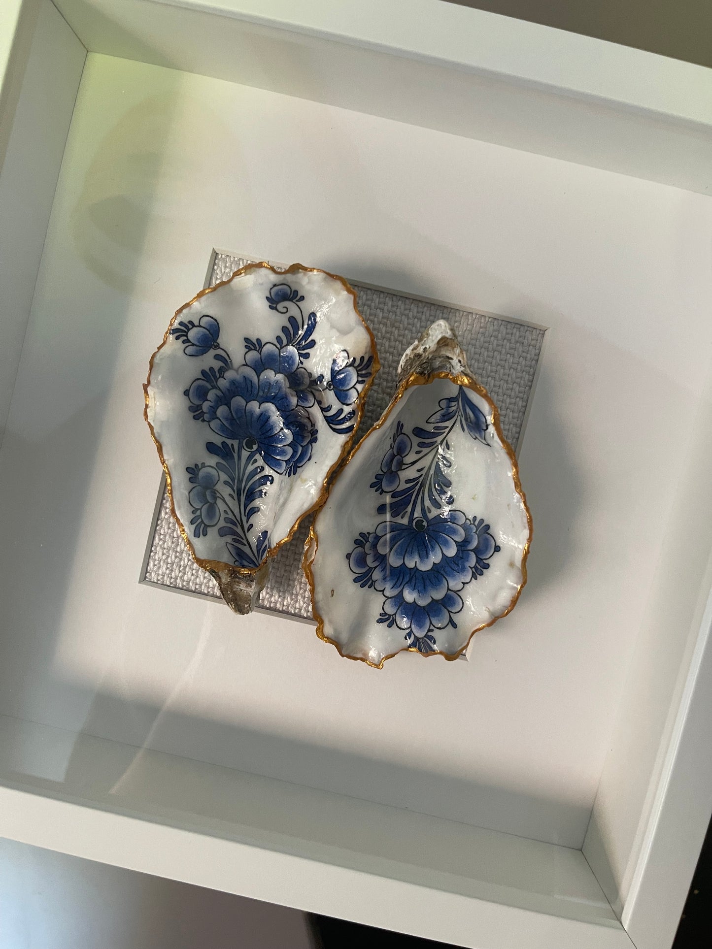 Oesterkunst Wit met 2x Delfts blauw