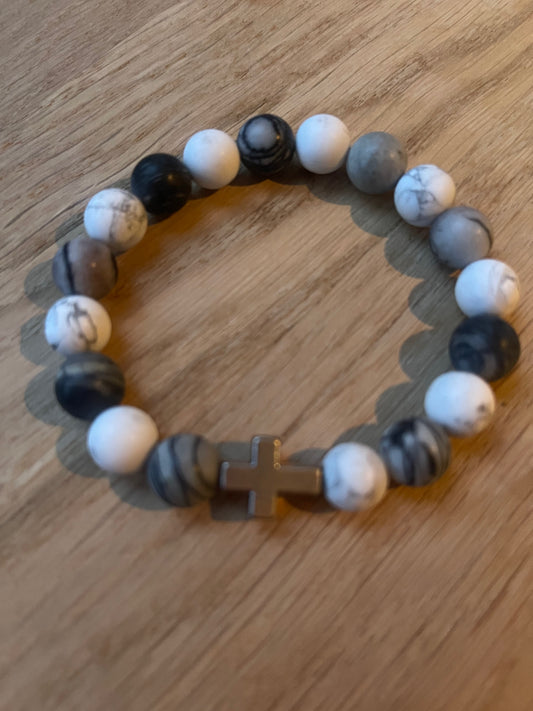 Armband Soft Grey | Natuursteen